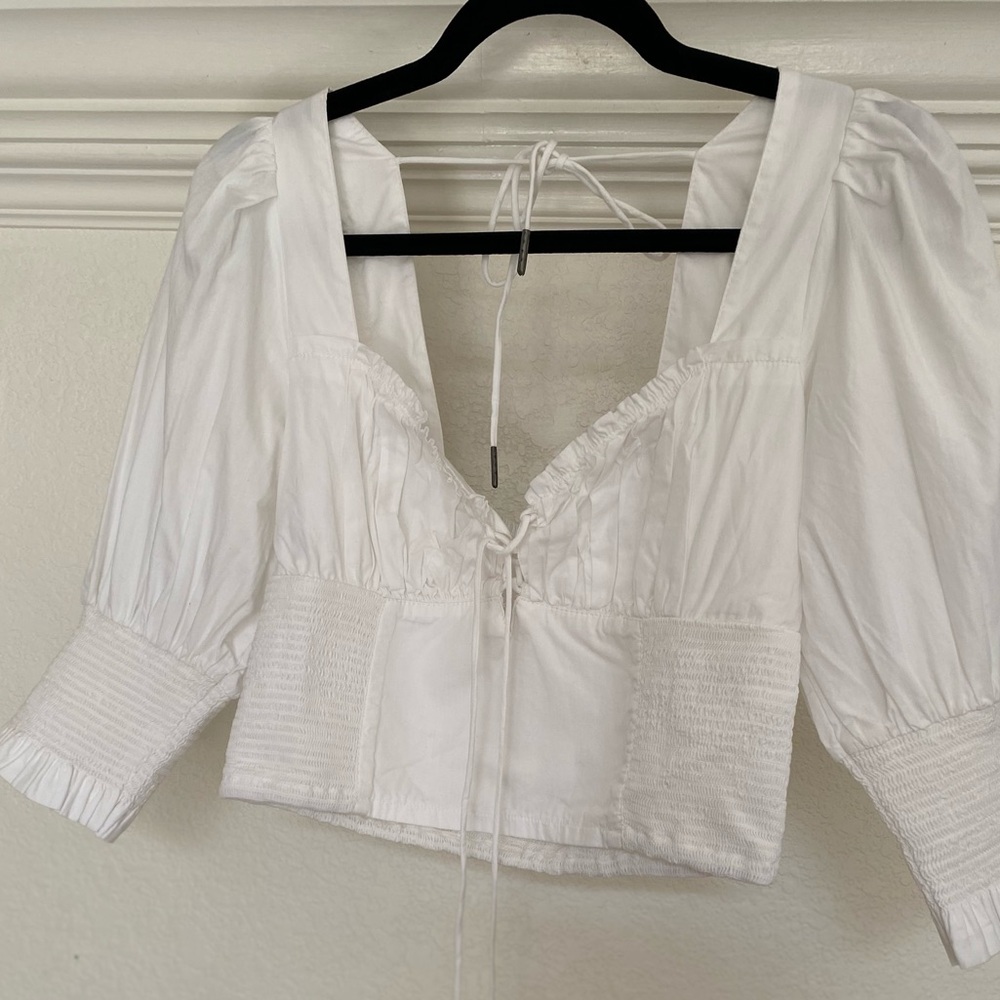 Free People Puff Sleeve Top in Size Small
